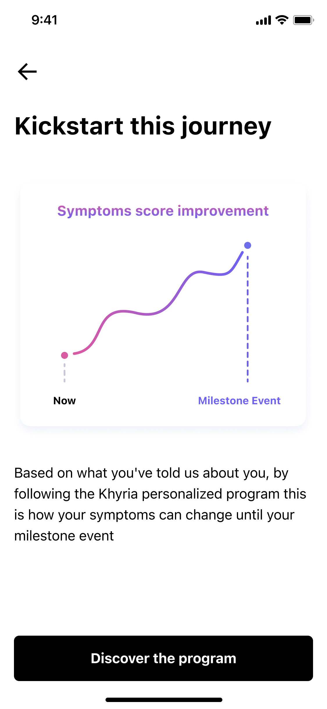 Screenshot of the Khyria app